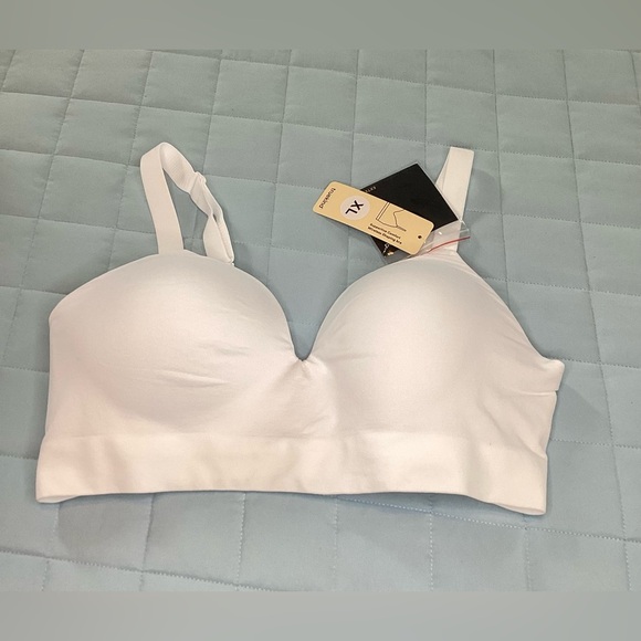 Truekind Supportive Comfor Wireless Shaping Bra Color White Size Xl Nwt Exterder - Picture 1 of 6